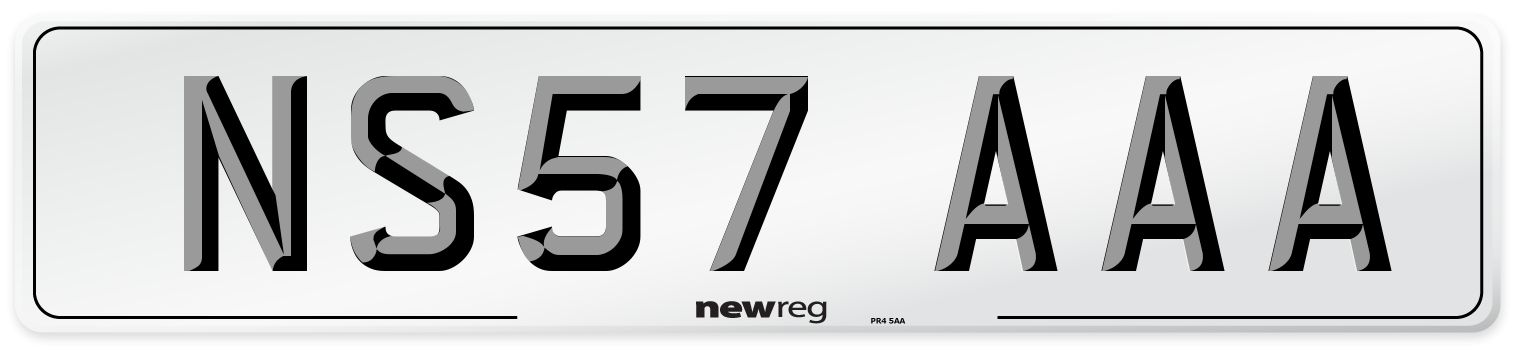 NS57 AAA Number Plate from New Reg